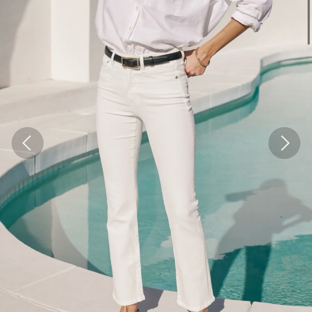 AYR Women's White Ankle Jeans